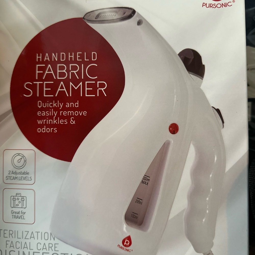 Pursonic White Handheld Fabric Steamer